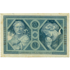 Банкнота 20 марок 1915 года Германия (вид 2)