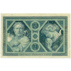 Банкнота 20 марок 1915 года Германия (вид 2)