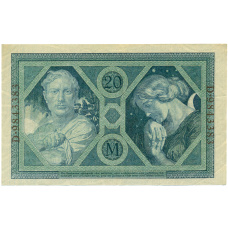 Банкнота 20 марок 1915 года Германия (вид 2)