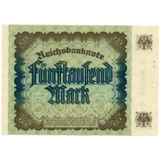 Банкнота 5000 марок 1922 года Германия (вид 2)