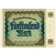 Банкнота 5000 марок 1922 года Германия (вид 2)