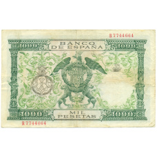 Банкнота 1000 песет 1957 года Испания (вид 2)