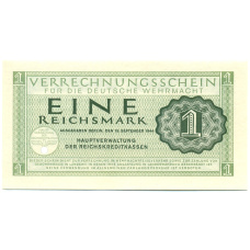 Банкнота 1 рейхсмарка 1944 года Германия (Вооруженные силы Германии)