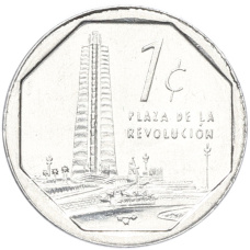 Монета 1 сентаво 2019 года Куба (аверс)
