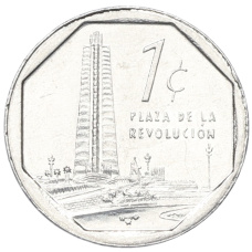 Монета 1 сентаво 2019 года Куба (аверс)