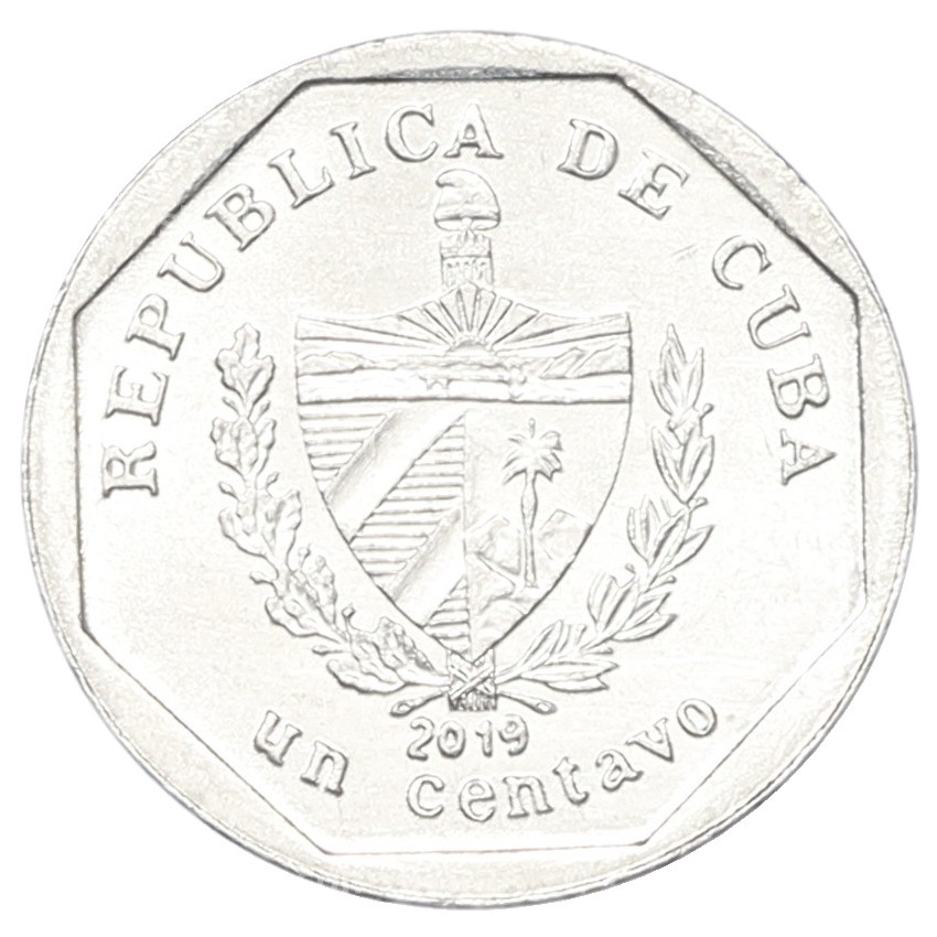 Монета 1 сентаво 2019 года Куба (вид 2)