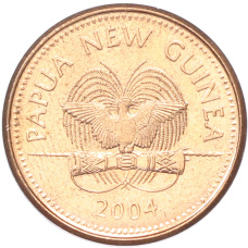 Монета 1 тойя 2004 года Папуа — Новая Гвинея (реверс)