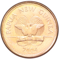 Монета 1 тойя 2004 года Папуа — Новая Гвинея (реверс)