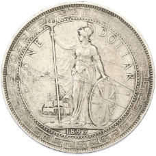Монета 1 доллар 1899 года Великобритания «Торговый доллар» (аверс)