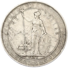 Монета 1 доллар 1899 года Великобритания «Торговый доллар» (аверс)