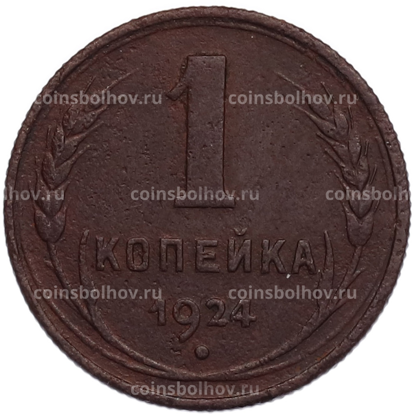 Монета 1 копейка 1924 года