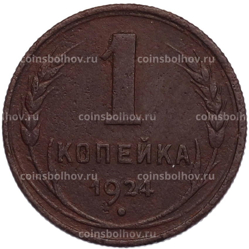 Монета 1 копейка 1924 года