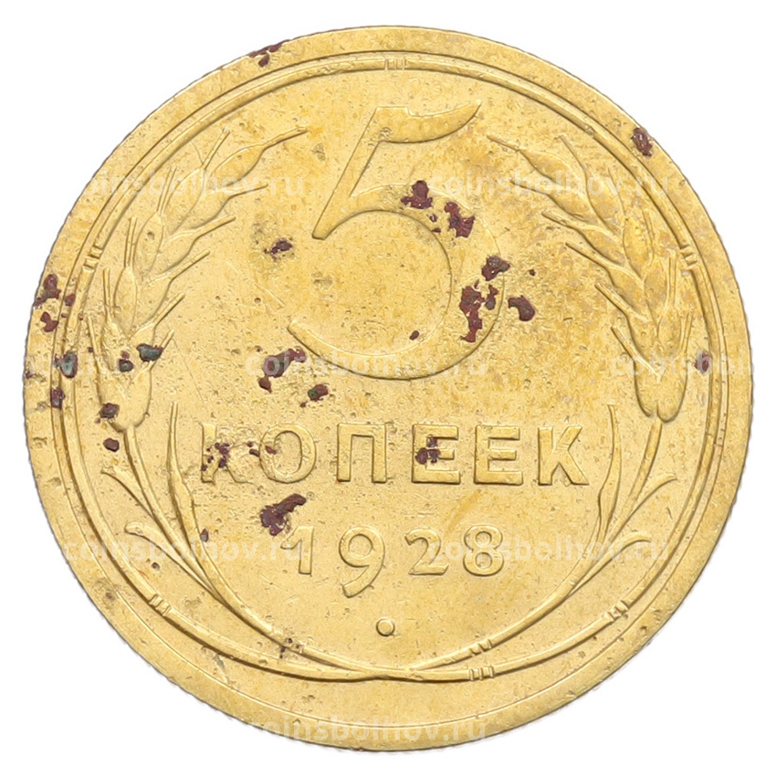 Монета 5 копеек 1928 года