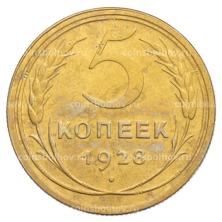 Монета 5 копеек 1928 года
