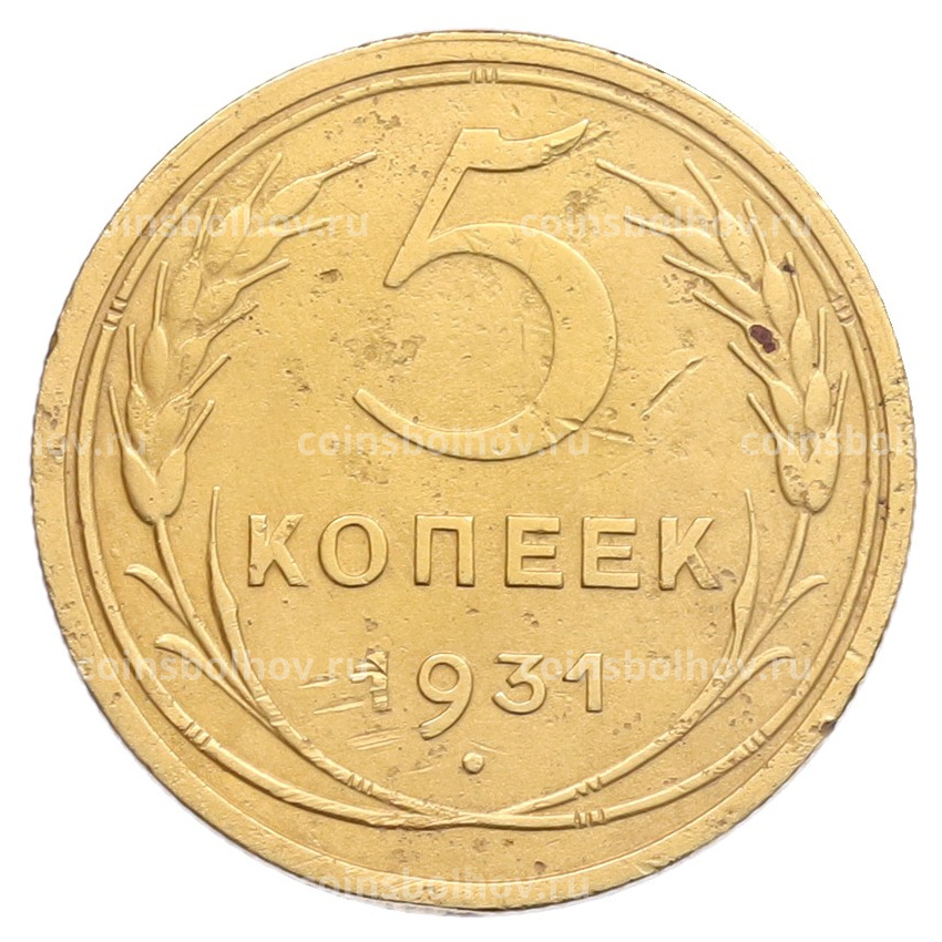 Монета 5 копеек 1931 года