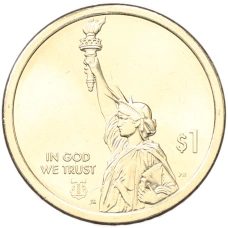 Монета 1 доллар 2026 года P США «Американские инновации — Айова. Норман Борлоуг (отец Зеленой революции)» (реверс)