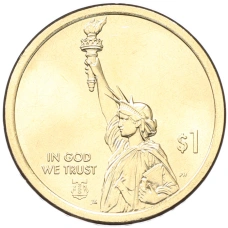 Монета 1 доллар 2026 года D США «Американские инновации — Айова. Норман Борлоуг (отец Зеленой революции)» (реверс)