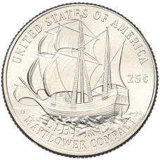 Монета 1/4 доллара (25 центов) 2026 года P США «250 лет независимости США — Мейфлауэр» (аверс)