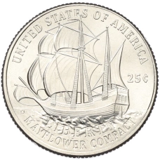 Монета 1/4 доллара (25 центов) 2026 года P США «250 лет независимости США — Мейфлауэр» (аверс)