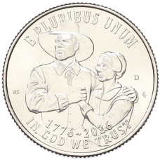 Монета 1/4 доллара (25 центов) 2026 года D США «250 лет независимости США — Мейфлауэр» (реверс)