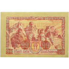 Банкнота 99 геллеров 1921 года Австрия — община Лофер в Зальцбурге (Нотгельд)