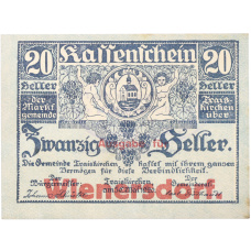 Банкнота 20 геллеров 1920 года Австрия — город Трайскирхен (Нотгельд) (аверс)