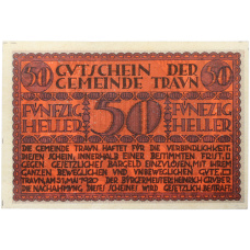 Банкнота 50 геллеров 1920 года Австрия — община Траун (Нотгельд) (вид 2)
