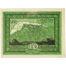Банкнота 10 геллеров 1920 года Австрия — община Зиценхайм (Нотгельд) (аверс)