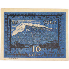 Банкнота 10 геллеров 1920 года Австрия — община Зиценхайм (Нотгельд) (аверс)