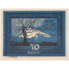 Банкнота 50 геллеров 1920 года Австрия — община Зиценхайм (Нотгельд) (аверс)