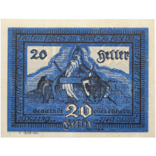 Банкнота 20 геллеров 1920 года Австрия — община Зиценхайм (Нотгельд) (аверс)