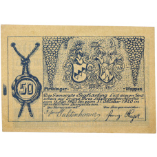 Банкнота 50 геллеров 1920 года Австрия — община Зигхартин (Нотгельд) (аверс)