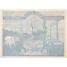 Банкнота 50 геллеров 1920 года Австрия — община Гунтрамсдорф (Нотгельд)