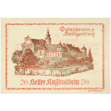 Банкнота 20 геллеров 1921 года Австрия — община Гутенбрунн (Нотгельд) (аверс)