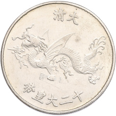 Памятная медаль Китай «Император Хун Тайцзи» (Копия) (реверс)