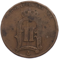 Монета 5 эре 1882 года Швеция (реверс)