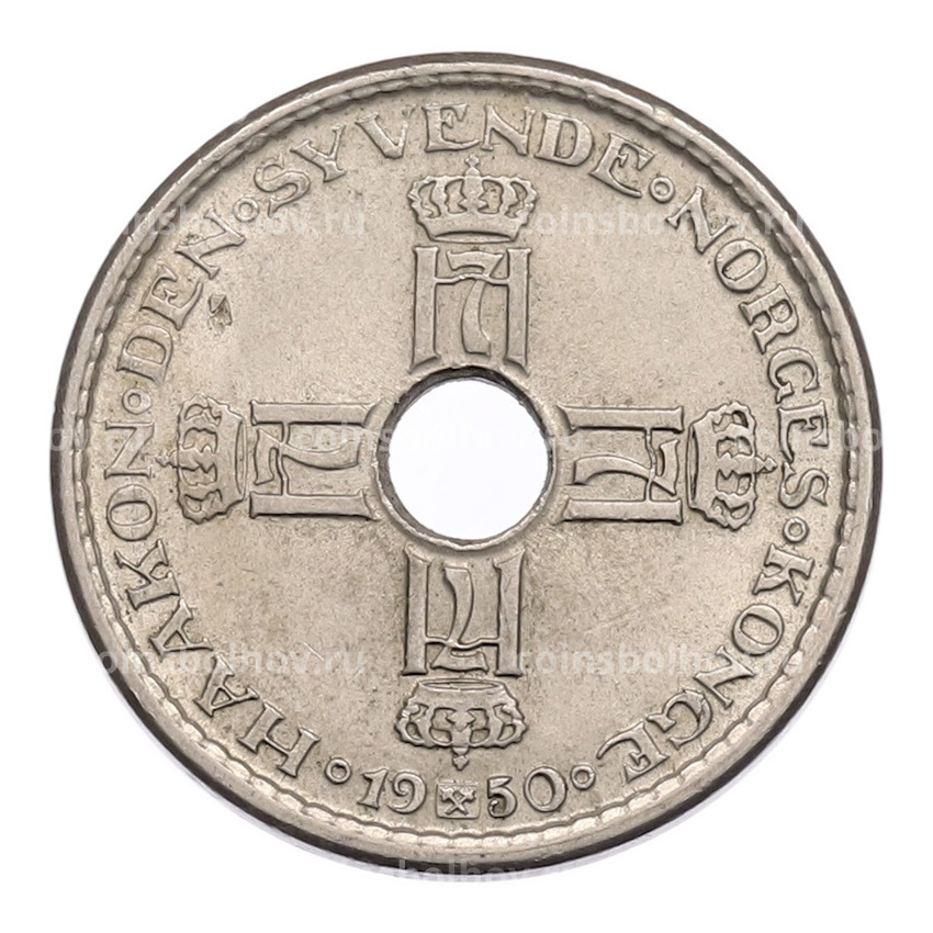Монета 1 крона 1950 года Норвегия (вид 2)