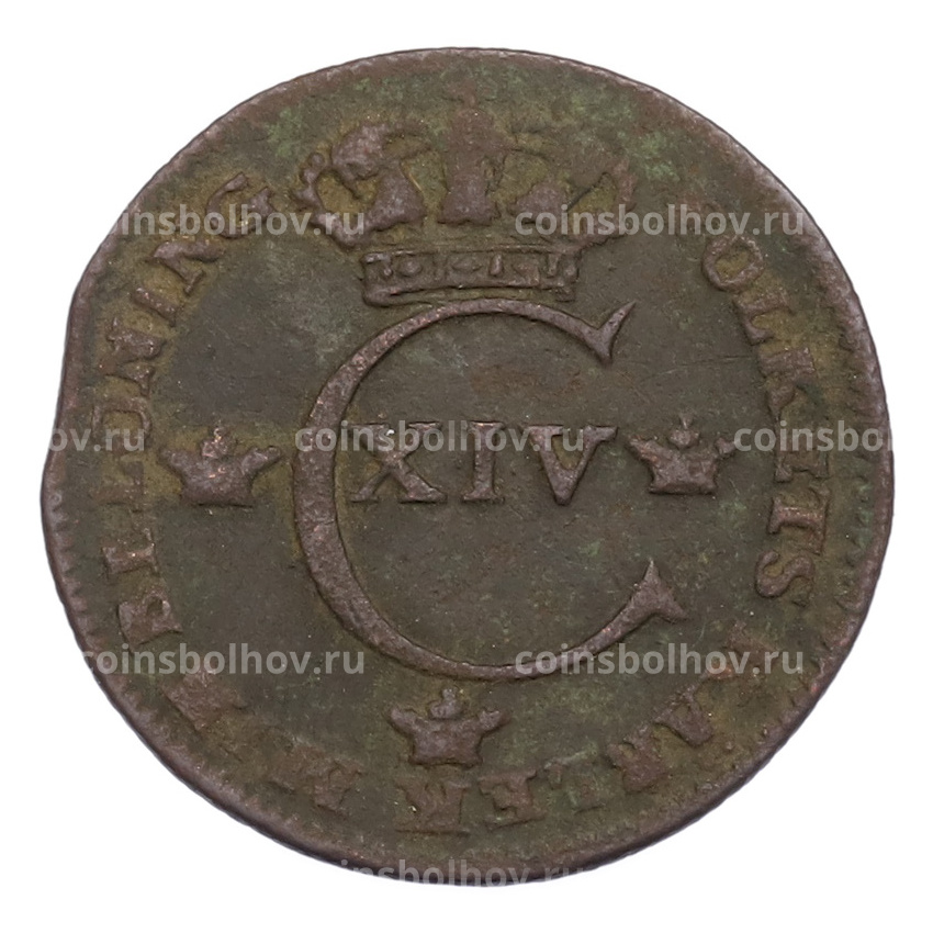 Монета 1/4 скиллинга 1820 года Швеция (вид 2)