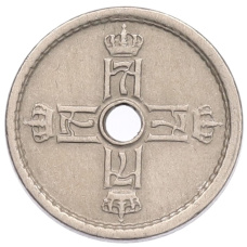 Монета 25 эре 1946 года Норвегия (реверс)