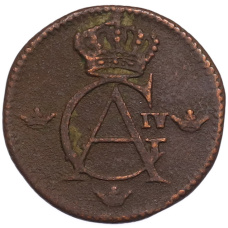 Монета 1/12 скиллинга 1803 года Швеция (реверс)