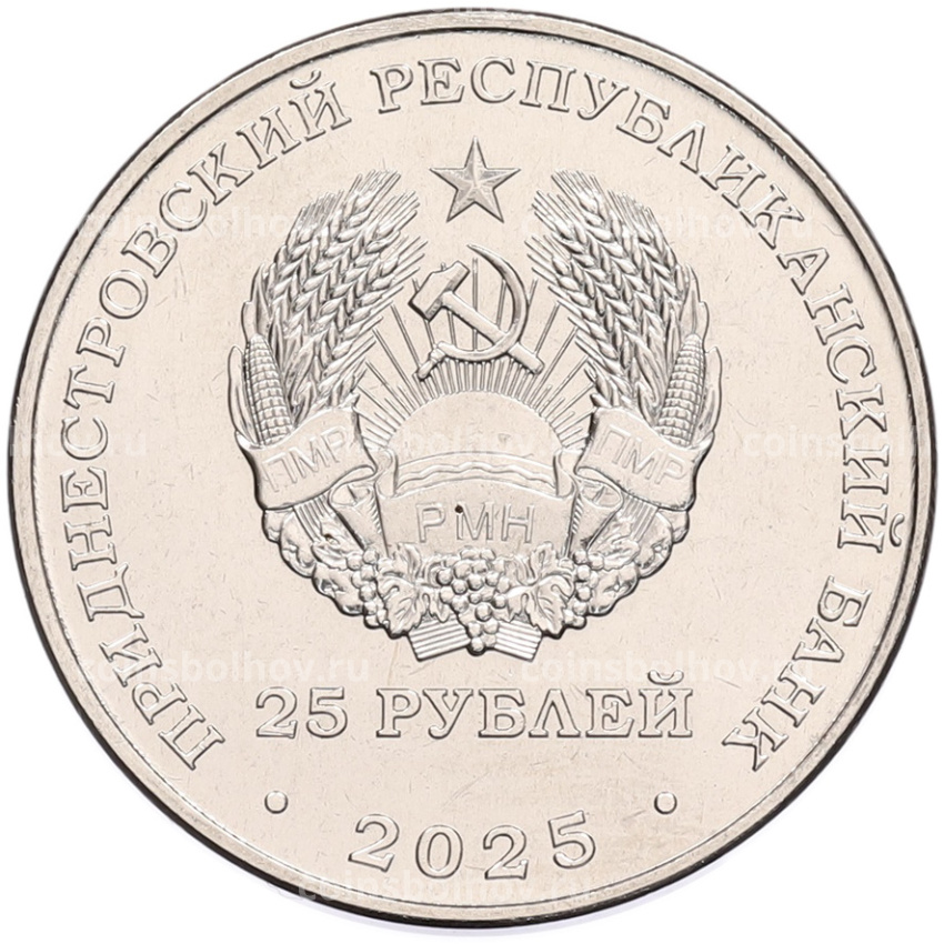 Монета 25 рублей 2025 года Приднестровье «30 лет Конституции ПМР» (вид 2)