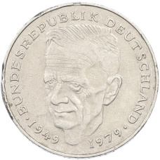 Монета 2 марки 1992 года F Германия «Курт Шумахер» (аверс)