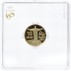 Монета 10 реалов 2015 года Бразилия «XXXI летние Олимпийские Игры 2016 в Рио-де-Жанейро — Прыжки с шестом» (реверс)