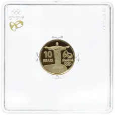 Монета 10 реалов 2015 года Бразилия «XXXI летние Олимпийские Игры 2016 в Рио-де-Жанейро — Прыжки с шестом» (реверс)
