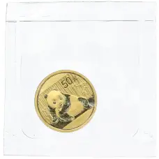 Монета 50 юаней 2015 года Китай «Панда» (аверс)