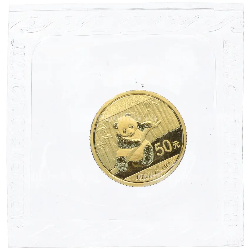 Монета 50 юаней 2014 года Китай «Панда»