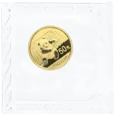 Монета 50 юаней 2014 года Китай «Панда» (аверс)