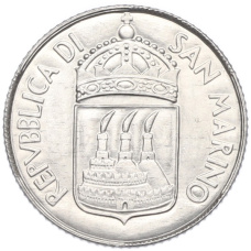 Монета 2 лиры 1973 года Сан-Марино (реверс)