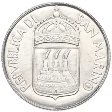 Монета 2 лиры 1973 года Сан-Марино (реверс)