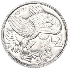 Монета 2 лиры 1973 года Сан-Марино (аверс)